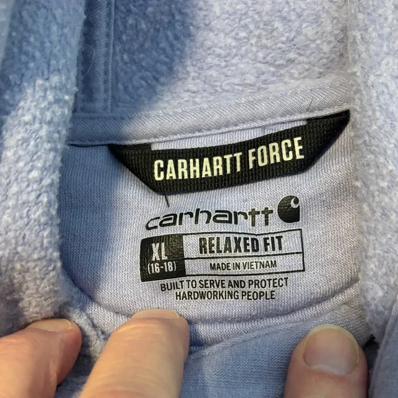 Carhartt Women's Relaxed fit Lavender Hoodie XL 16/18 - Picture 5 of 6